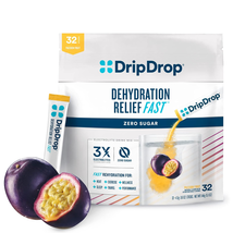 Dripdrop Hydration - Zero Sugar Electrolyte Powder Packets Keto - Passion Fruit - £46.78 GBP