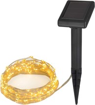 HunnyKome Solar Lighting 20 ft. 100-LED Integrated LED Solar Copper String Light - £15.79 GBP