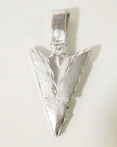 Silver Tone Spear Shape Pendant for Necklace Untested - £5.54 GBP