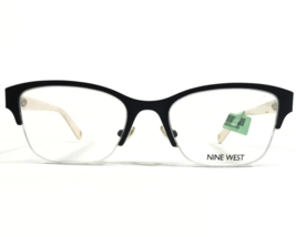 Nine West Eyeglasses Frames NW1076 001 Nude Black Cat Eye Half Rim 50-18... - $51.21