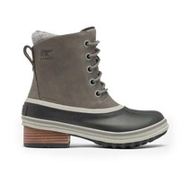 Sorel Slimpack III Lace WP Boots Waterproof Grey Leather, Sz 9.5, New! - £77.86 GBP