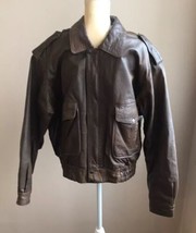 Stuart Mcguire Men’s Leather Jacket Bomber Sz L NWOT Brown - £100.47 GBP