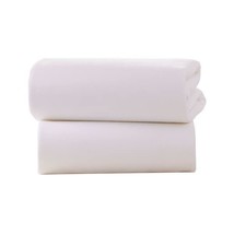 Clair de Lune Crib Cotton Jersey Flat Sheets (Pack of 2, White)  - $31.00