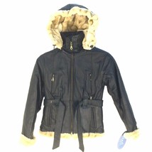 G-609 Hind, B-3 Style Kids Bomber Leather Jacket, Artificial fur Lining & Hoodie - $119.00
