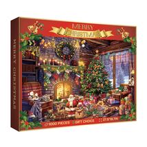 Christmas Cabin Puzzle 1000 Piece Winter Holiday Santa Claus Red Jigsaw - $285.43 Christmas Cabin Puzzle 1000 Piece Winter Holiday Santa Claus Red Jigsaw - $285.43 MXN