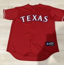 Majestic Texas Rangers Number 17 Shin-Soo Choo Red Stitched Jersey Size Large - £46.88 GBP