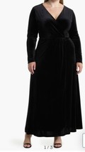 Love x Design Rosalie Velvet Maxi Dress BLACK sz 1X NEW - £102.79 GBP