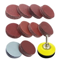 100Pcs 2 Inch Drill Sander Attachment With Backer Plate 1/4" Shank Sanding Discs - £12.67 GBP