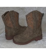 Cowboy Boots Square Toe KIDS Size US 2 Faux Leather By Pawz Stepping Sto... - $15.83