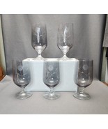 Schott Zweisel Nekar Smoke Etched Rose Crystal Iced Tea Water Glasses (S... - £39.11 GBP