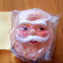 Vtg Rubber Face Santa Claus Head For Doll Making Kitsch Christmas Knee Hugger - £11.63 GBP
