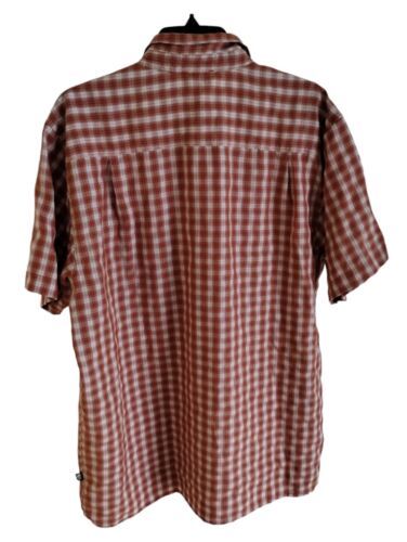 The North Face Button Up Shirt Mens Size XL Orange Short Sleeve with Zip... - $22.76