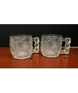 2 McDonalds Flinstones Mug Frosted Glass Cup Vintage 1993 Rocky Road - $190.85 MXN