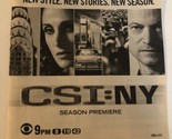 CSI NY Print Ad Advertisement Gary Sinese Melina Kanakarades Tpa14 - £4.74 GBP