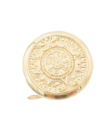 14K GOLD Vintage Ring Solid Etched Mayan Aztec Calendar  Sz 10 GR868 - €331,21 EUR