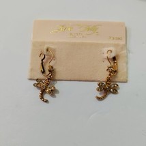 Kirks Folly Dragonfly Earrings Gold Tone AB Rhinestone Leverback - $25.84