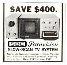 1975 SBE Scanvision Slow Scan TV System Advertisement Electronics C82QST - $28.01 CAD