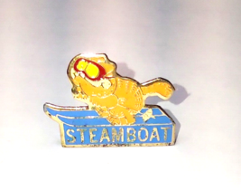 Vintage 1978 Garfield Steamboat Lapel Pin - $8.55