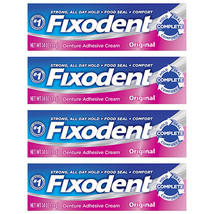 Pack of 4 New Fixodent Denture Adhesives Cream, Original - 1.4 Oz - $27.99