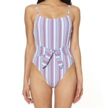 Jessica Simpson Miami Stripe Tie Waist One Piece Swimsuit size S (5357) - £25.90 GBP