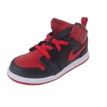 Nike Air Jordan 1 Mid TD Retro DQ8425 060 Black Leather Infant Sneakers SZ 10 C - £51.11 GBP
