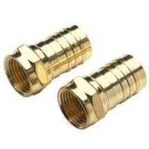 CRIMP-ON CABLE CONNECTORS FOR RG6 COAX PHILIPS (4) PK - £4.40 GBP