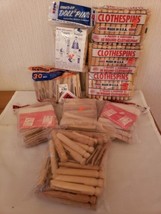 Forster Wood Clothes Pins Lot 300 Slotted Crafting Round Head Hardwood V... - £58.91 GBP