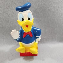 Walt Disney Productions Donald Duck Coin Bank Play Pal Plastics 10&quot; Vintage - £9.38 GBP