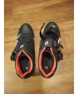 Peloton Cycling Black Red Shoes w/ Clips Size 40 Women’s 9 Mens 7.5  Gen... - $24.15