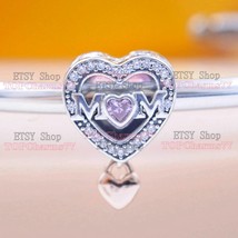 2023 Mother’s Day Collection Two-tone Openwork Mum &amp; Heart Charm Fits European D - £13.14 GBP
