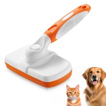 Dog Shedding and Grooming Tool Cat Self Cleaning Slicker Brush - £11.66 GBP
