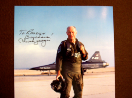 CHUCK YEAGER SPEED OF SOUND ACE PILOT SIGNED AUTO F-20 TIGER SHARK JET P... - £237.40 GBP