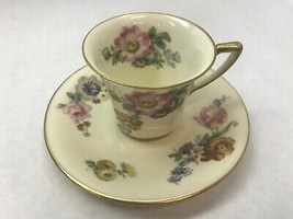 ROSENTHAL GARDENIA Made in Bavaria DEMITASSE TEA CUP and SAUCER with Gol... - £23.75 GBP