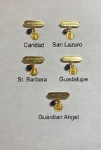 10K Gold Dios Me Bendiga w/Genuine Azabache/8mm Saint Medal Baby Pin - $89.00