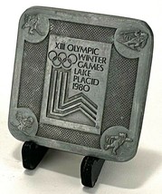 Olympic Winter Games Lake Placid 1980 Olympics Xiii Belt BUCKLE-SQUARE - £9.58 GBP