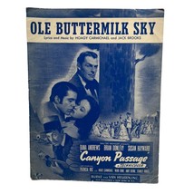 Ole Buttermilk Sky Vintage Piano Sheet Music Hoagy Carmichael Canyon Pas... - $8.95