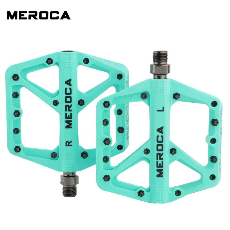 Meroca Bike Pedal MTB ing Pedal Mountain Bike Nylon Lightweight Antislip Extra L - £105.52 GBP