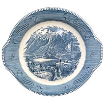Vintage Currier and Ives Handles 10 inch Platter Cake Plate - Rocky Moun... - $14.85