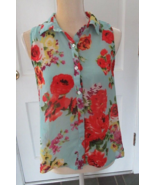Fun &amp; Flirt  Lightweight Semi Sheer High Low Sleeveless Top size M - $7.99