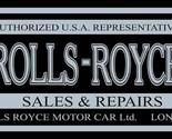 Rolls-Royce  Motor Car Metal Advertising Sign 30&quot; by 12&quot; - £63.65 GBP