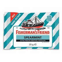 Fisherman&#39;s Friend Lozenges: Spearmint 2pc. Sugar Free Made In Germany Free Ship - £6.69 GBP