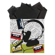 Music Cassettes and Headphones Gift Bag for Musicians - £6.75 GBP