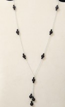 Shungite Beaded Station Necklace (18 Inches) in Sterling Silver 21.25 ctw - £15.98 GBP