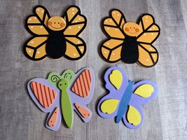 Butterflies with 3D or Felt Themed Painted Wood Accents Craft Arts&amp;Crafts - £9.57 GBP