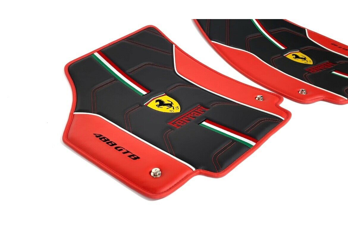 RHD Ferrari 488 GTB custom floor mats black/red Read - Car & Truck ...