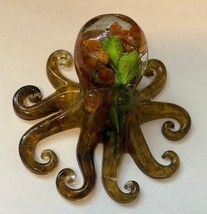 Real Flower Octopus Resin Paper Weight Desk Alter Home Decor - £17.67 GBP