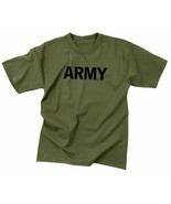 Large Short Sleeve Tshirt Olive Drab ARMY Green Tee Shirt Rothco 66400 L - $227.89 MXN