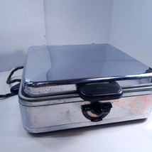Vintage Sunbeam Model W-2 Waffle Maker Chrome Finish Made In USA 50’s Wo... - $125.00