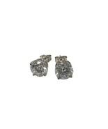 14K Solid White Gold Round Lab Grown Diamond Push Back Stud Earrings 3ctw - $110,969.96 MXN