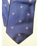 NEW Brooks Brothers UK Neck Tie/Necktie Silk blue red white blue stars 57"x3.75" - $33.74